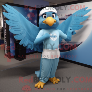 Sky Blue Hawk mascot...