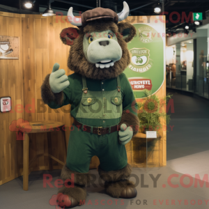 Máscara de bisonte verde...