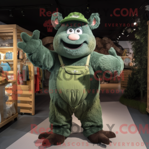 Grønn bison maskot...