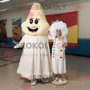 Krémová postava maskota...