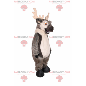 Graues Rentiermaskottchen - Redbrokoly.com