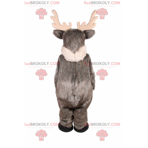 Graues Rentiermaskottchen - Redbrokoly.com