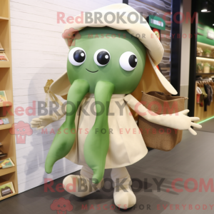 Oliven Squid mask drakt...