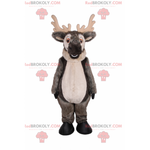 Graues Rentiermaskottchen - Redbrokoly.com