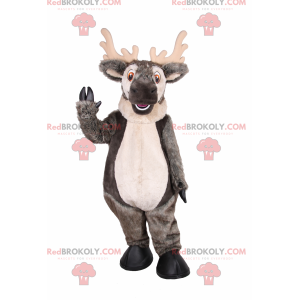 Mascotte de renne gris - Redbrokoly.com