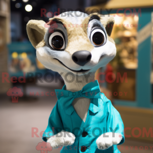 Blågrøn Meerkat maskot...