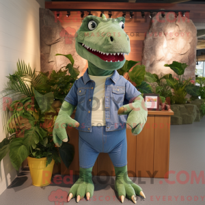 Oliven Tyrannosaurus maskot...
