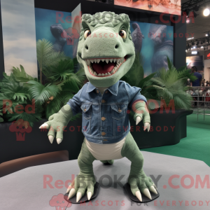 Oliven Tyrannosaurus maskot...
