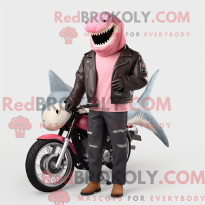 Pink Megalodon maskot...