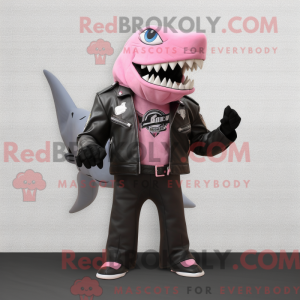 Pink Megalodon maskot...
