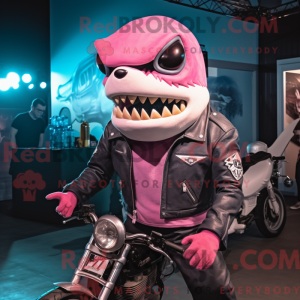 Pink Megalodon maskot...