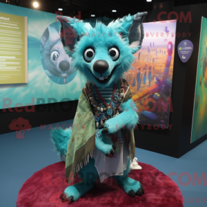 Turquoise Hyena mascot...