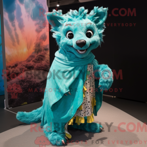 Turquoise Hyena mascot...
