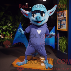 Blue Fruit Bat mascot...