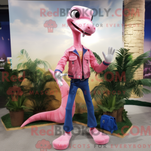 Pink Coelophysis maskot...