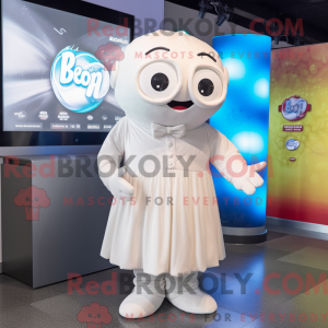 Hvid Pho maskot kostume...