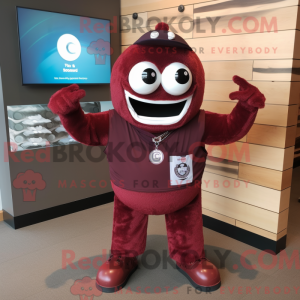 Maskotdraktfigura Maroon...