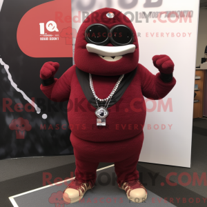 Maskotdraktfigura Maroon...