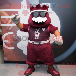Maskotdraktfigura Maroon...