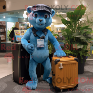 Blue Jaguarundi mascot...