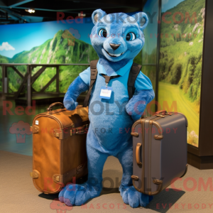 Blue Jaguarundi mascot...