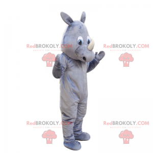 Mascote rinoceronte cinza - Redbrokoly.com