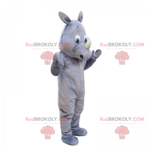 Šedý maskot nosorožce - Redbrokoly.com