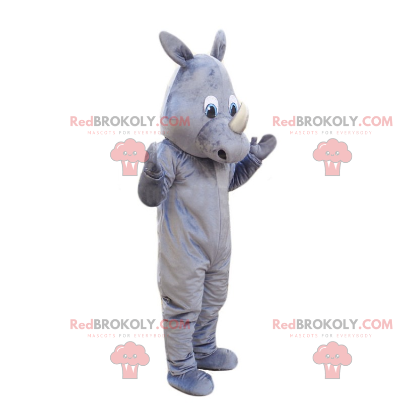 Mascotte di rinoceronte grigio - Redbrokoly.com