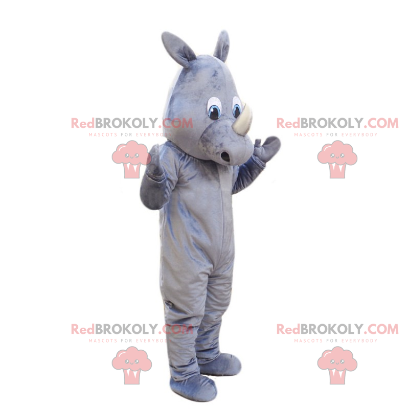 Mascotte grijze neushoorn - Redbrokoly.com