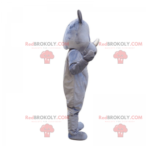 Mascotte di rinoceronte grigio - Redbrokoly.com