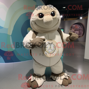 Hvid Glyptodon maskot...