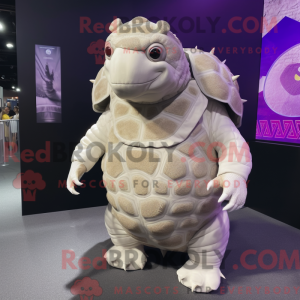 Hvid Glyptodon maskot...