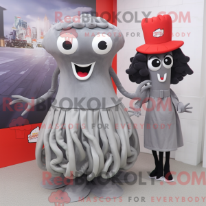 Postava maskota Grey Fried...