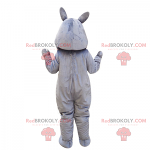 Gray rhino mascot - Redbrokoly.com