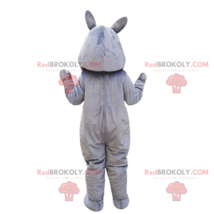 Mascote rinoceronte cinza - Redbrokoly.com