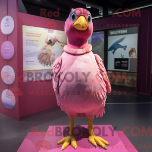 Rosa Quail-maskotdraktfigur...