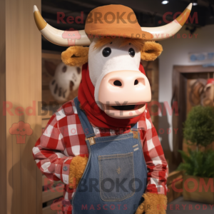 Red Hereford Cow mascot...