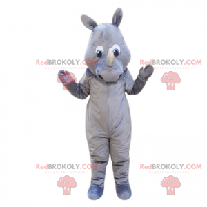 Mascotte di rinoceronte grigio - Redbrokoly.com