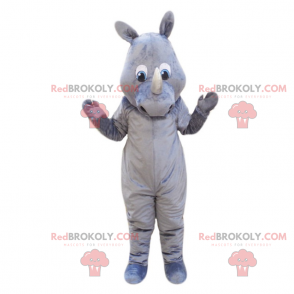 Gray rhino mascot - Redbrokoly.com