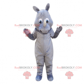 Mascote rinoceronte cinza - Redbrokoly.com