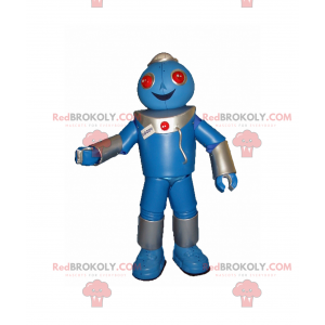 Blaues Robotermaskottchen und rote Augen - Redbrokoly.com