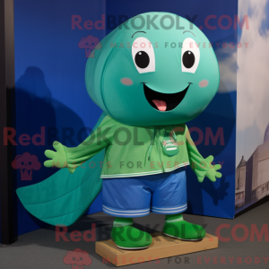 Green Blue Whale mascot...