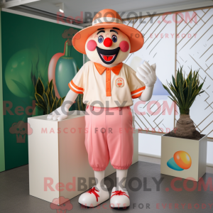 Peach Clown Maskottchen...