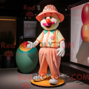 Peach Clown mascottekostuum...