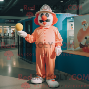 Peach Clown mascottekostuum...