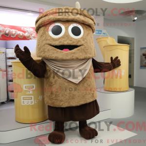 Brun Ramen maskot kostume...