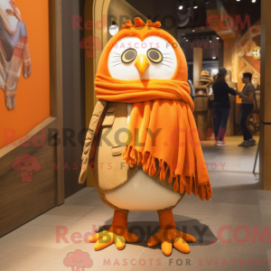 Oranje Uil mascottekostuum...