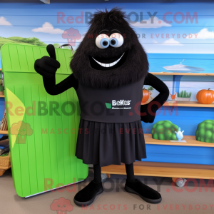 Czarny sprzedawca maskot...