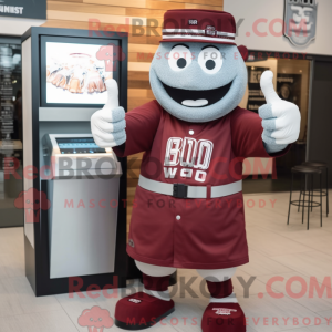 Maroon Bbq Ribs mascot...