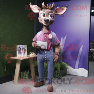Purple Deer-mascottekostuum...